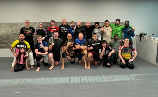 BJJ class during a visit from Bill