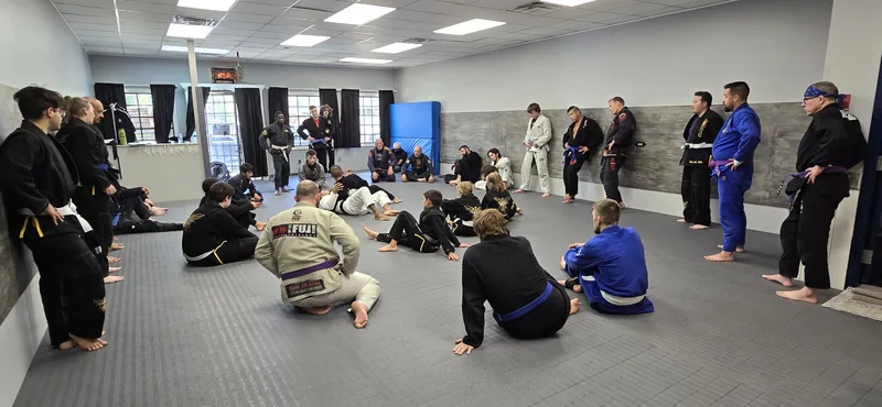 A packed Brazilian Jiu-jitsu seminar